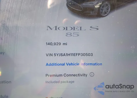 2014 Tesla Model S P85 из США, поврежденный, VIN 5YJSA1H11EFP30503